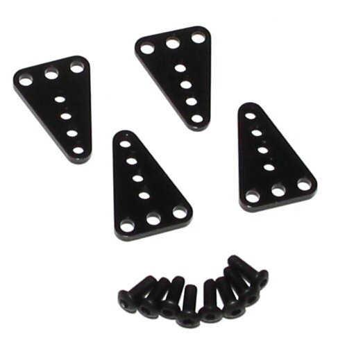 Team Raffee & Co Aluminum Upper Shock Mount Set Black for Axial SCX10 TRC/SCX43BK