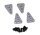 Team Raffee & Co Aluminum Upper Shock Mount Set Gun Metal for Axial SCX10 TRC/SCX43GM