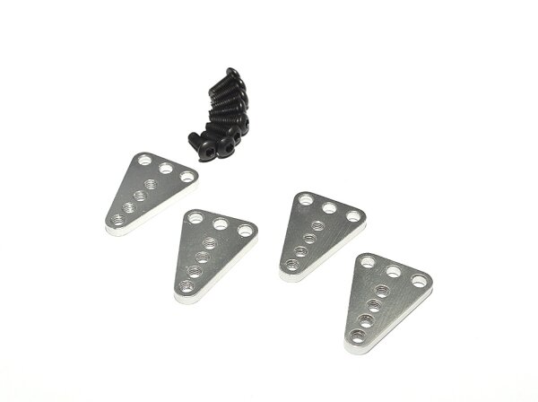 Team Raffee & Co Aluminum Upper Shock Mount Set Silver for Axial SCX10 TRC/SCX43S