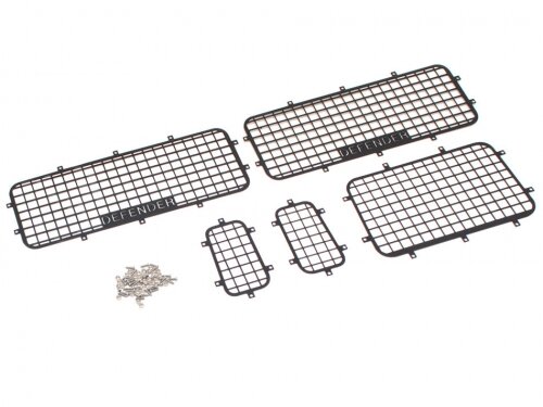 Team Raffee & Co Stainless Steel Side Window Mesh Protective Net w/Defender Logo for Traxxas TRX-4 TRC/302336