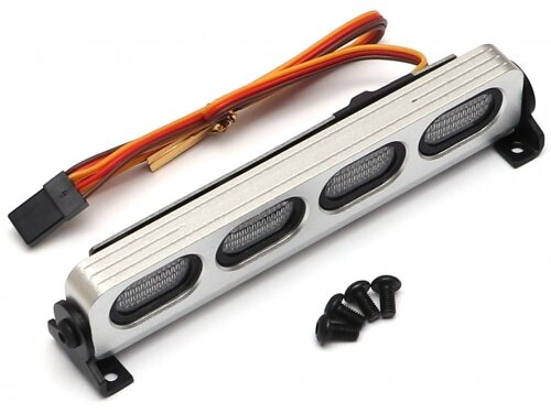 Team Raffee & Co Multi Function Aluminum LED Light Bar 5 Modes for 1/10 1/8 Rock Racing White TRC/302443W