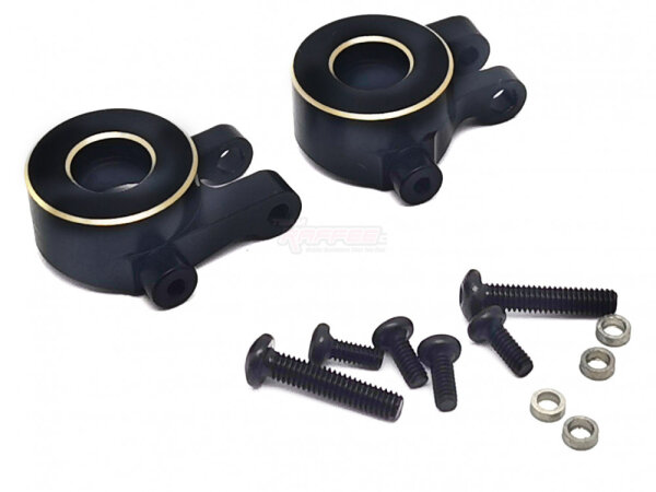 Team Raffee & Co Brass Front Steering Knuckle for TRX-4M Defender Black for Traxxas TRX-4M TRC/302895