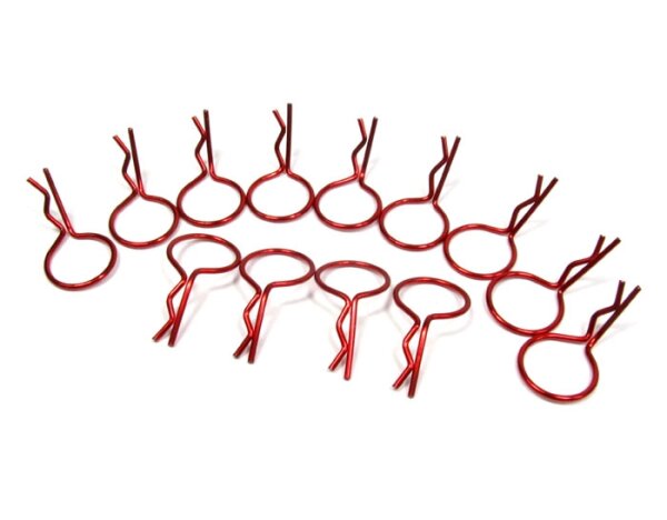 Team Raffee & Co Large-Ring Body Clips 100 pcs Red (32 mm) BRACL100R
