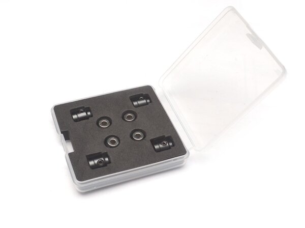 Team Raffee & Co Aluminum Magnetic Body Post Locator - 1 Set Black TRC/32132BK