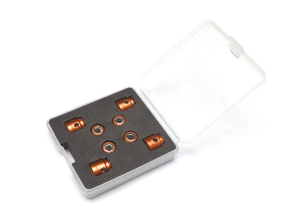 Team Raffee & Co Aluminum Magnetic Body Post Locator - 1 Set Orange TRC/32132OR