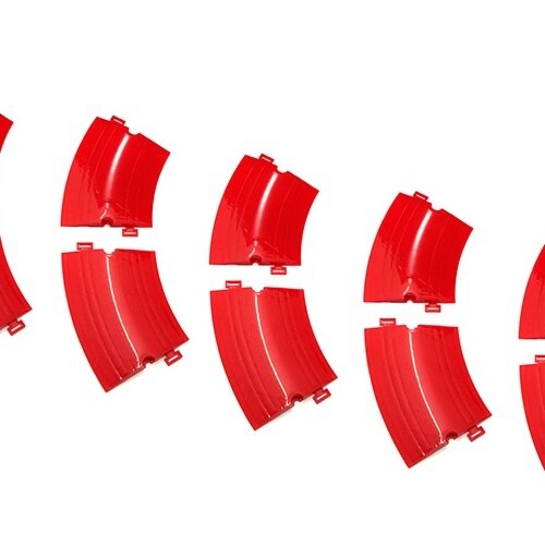Team Raffee & Co Big Curved Drifted Track Parts (10Pcs in 1 package) Red BRHY00512BR