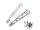 Team Raffee & Co 1/10 Adjustable Stainless Steel Rear Wing Spoiler Stand Type E Silver TRC/302700ES