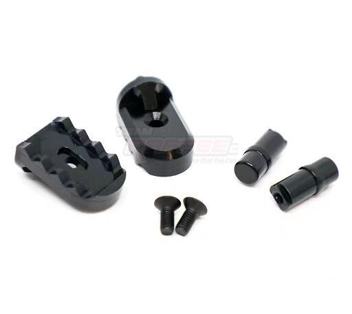Team Raffee & Co Aluminium Motorcycle Foot Pegs Set Black for Team Losi Promoto-MX TRC/302919BK