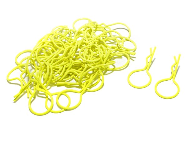 Team Raffee & Co Large-Ring Body Clips 50 pcs Yellow (32 mm) BRACL50Y
