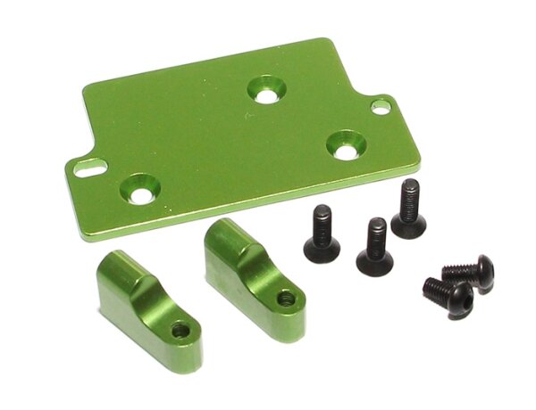 Team Raffee & Co Aluminum Servo Mount Set Green for Axial SCX10 TRC/SCX41G