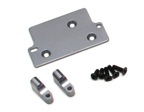 Team Raffee & Co Aluminum Servo Mount Set Gun Metal for Axial SCX10 TRC/SCX41GM
