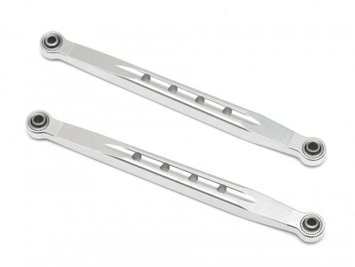 Team Raffee & Co Aluminum Rear Upper Arms (2) Silver for Tamiya CC02 TRC/1086003RS
