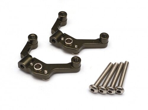 Team Raffee & Co Aluminum 3 Link Roll Mount  (1 Pair) Gun Metal for Axial SCX10 TRC/32114GM