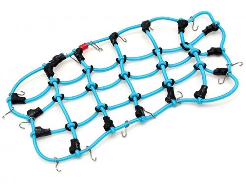 Team Raffee & Co Scale Accessories Elastic Luggage Net with Hooks 20x12cm for RC Crawler & Truck  Blue TRC/302308LB