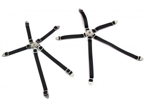 Team Raffee & Co Scale Accessories - 5-Point Safety Harness Racing Seat Belt Camlock Assembled Black TRC/302330BK