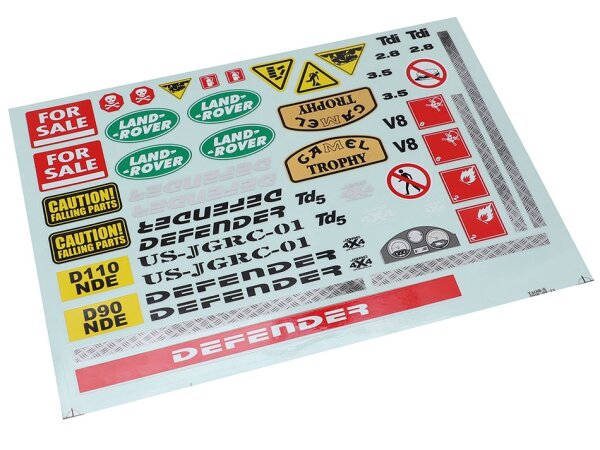 Team Raffee & Co Defender D90 D110 Sticker 25CM X 18CM TRC/DFSTICKERL