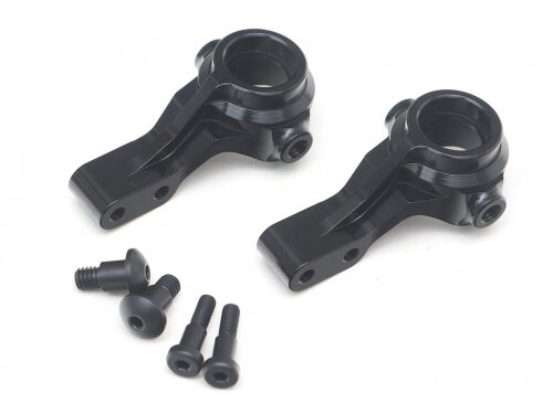 Team Raffee & Co Aluminum Front Knuckle Arm (2) Black for Tamiya CC02 TRC/1086009BK