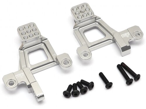 Team Raffee & Co Aluminum Front Shock Tower (2) Silver for Traxxas TRX-4 TRC/302440S
