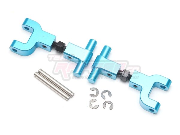 Team Raffee & Co Aluminum Rear Adjustable Upper Arm (2) Blue for Tamiya TT-02 TRC/TT02-009B