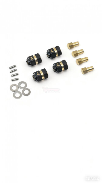 Team Raffee & Co Brass Wheel Weight +5mm Hubs (4) for Axial SCX24 TRC/1080011