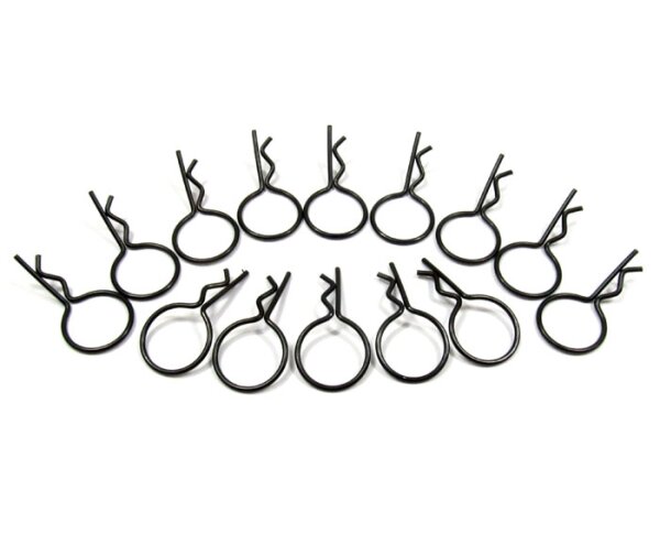 Team Raffee & Co Large-Ring Body Clips 100 pcs Black (32 mm) BRACL100BK