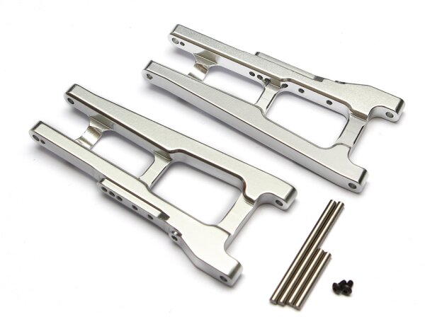 Team Raffee & Co Aluminum Front / Rear Lower Arm -1 Pair Silver for Traxxas Slash 4x4 BRTSH04S