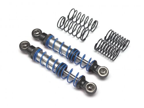 Team Raffee & Co Aluminum Double Spring Shocks 70mm (2) for Crawlers Black BRQ90333-70BK