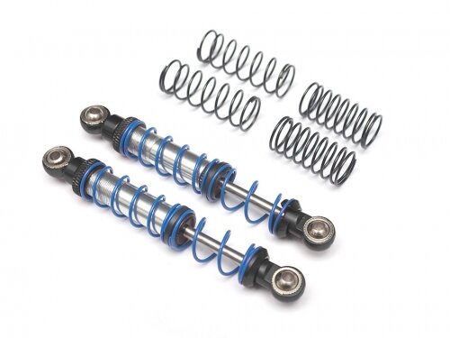 Team Raffee & Co Aluminum Double Spring Shocks 80mm (2) for Crawlers Black BRQ90333-80BK