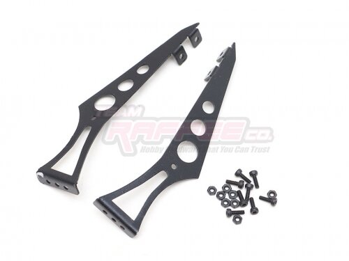 Team Raffee & Co 1/10 Adjustable Stainless Steel Rear Wing Spoiler Stand Type C Black Black TRC/302700CBK
