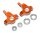Team Raffee & Co Aluminium Front Knuckle With Bearings - 2 Pcs Orange for Axial SCX10 TRC/SCX01OR