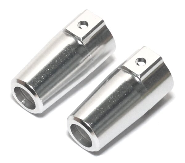 Team Raffee & Co Aluminium Rear Knuckle - 2 Pc Silver for Axial SCX10 TRC/SCX02S