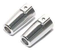 Team Raffee & Co Aluminium Rear Knuckle - 2 Pc Silver...