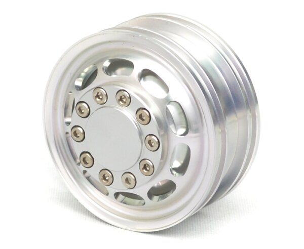 Team Raffee & Co Aluminum Front Wheel for 1/14 (1pcs) Silver BRK612052S