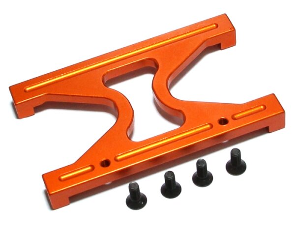 Team Raffee & Co Aluminum H Frame Brace - 1 Pc Orange for Axial SCX10 TRC/SCX14OR