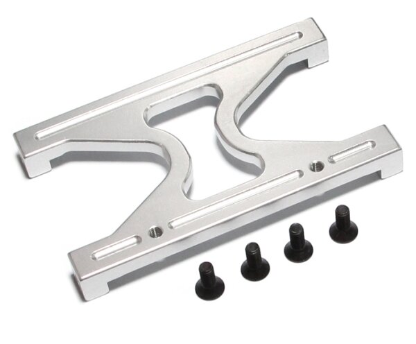 Team Raffee & Co Aluminum H Frame Brace - 1 Pc Silver for Axial SCX10 TRC/SCX14S