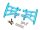 Team Raffee & Co Aluminum Rear Lower Arm (2) Blue for Tamiya TT-02 TRC/TT02-007B