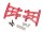 Team Raffee & Co Aluminum Rear Lower Arm (2) Red for Tamiya TT-02 TRC/TT02-007R