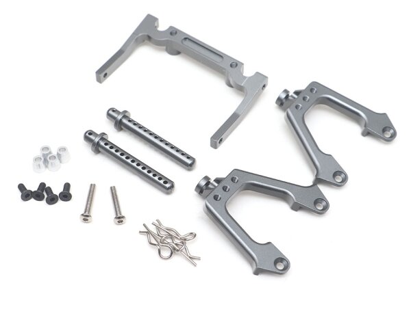 Team Raffee & Co Aluminum Front Shock Mount Gun Metal for Axial SCX10 TRC/32104GM