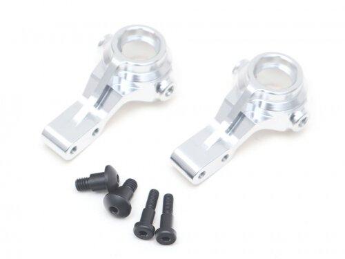 Team Raffee & Co Aluminum Front Knuckle Arm (2) Silver for Tamiya CC02 TRC/1086009S