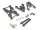 Team Raffee & Co Aluminum Rear Shock Mount Gun Metal for Axial SCX10 TRC/32108GM