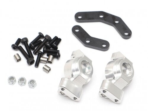 Team Raffee & Co Aluminum Front Knuckle (2) Silver for Element RC Enduro TRC/1059001S