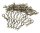 Team Raffee & Co Small-Ring 45 Deg Body Clips 100 pcs Silver (20 mm) BRACS100S
