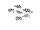 Team Raffee & Co Aluminum M3 Washer Set (0.25mm x10, 0.5mm x10, 1mm x10, 1.5mm x10, 2mm x10, 2.5mm x10) TRC/S05006