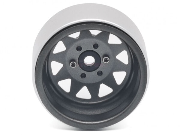 Team Raffee & Co 1.9 High Mass Steelie 6 Lug Beadlock Wheels Gun Metal TRC/302890GM