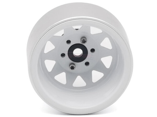 Team Raffee & Co 1.9 High Mass Steelie 6 Lug Beadlock Wheels White TRC/302890W