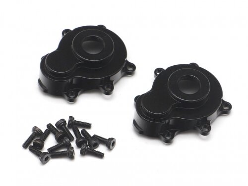 Team Raffee & Co Aluminum Front Outer Portal Housing (2) Black for Redcat Gen8 Scout II TRC/1053002BK