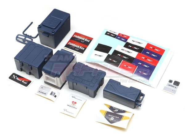 Team Raffee & Co 1/10 Scale Accessories Fishing Tackle Boxes and Cooler Blue BRSCAC266B