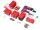Team Raffee & Co 1/10 Scale Accessories Fishing Tackle Boxes and Cooler Red BRSCAC266R