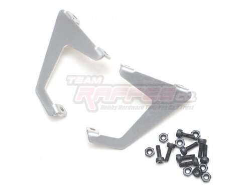 Team Raffee & Co 1/10 Stainless Steel Rear Wing Spoiler Stand Type A Silver TRC/302701AS