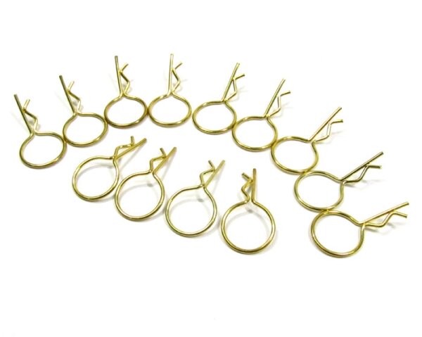 Team Raffee & Co Large-Ring Body Clips 100 pcs Gold (32 mm) BRACL100GD